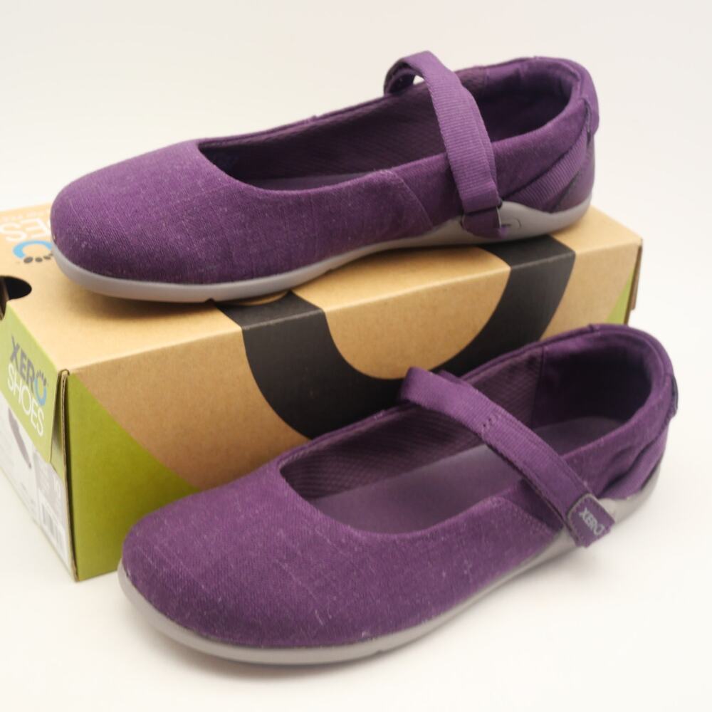 NEW Xero Shoes Women's 10 Cassie Hemp Shoes Barefoot Mary Jane Purple